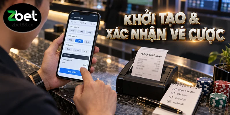 Quy trình khởi tạo và xác nhận vé cược